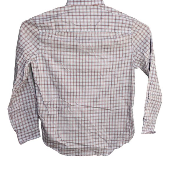 Perry Ellis Button Up Shirt Men's Medium Light Blue with Red Large Check - Picture 2 of 4